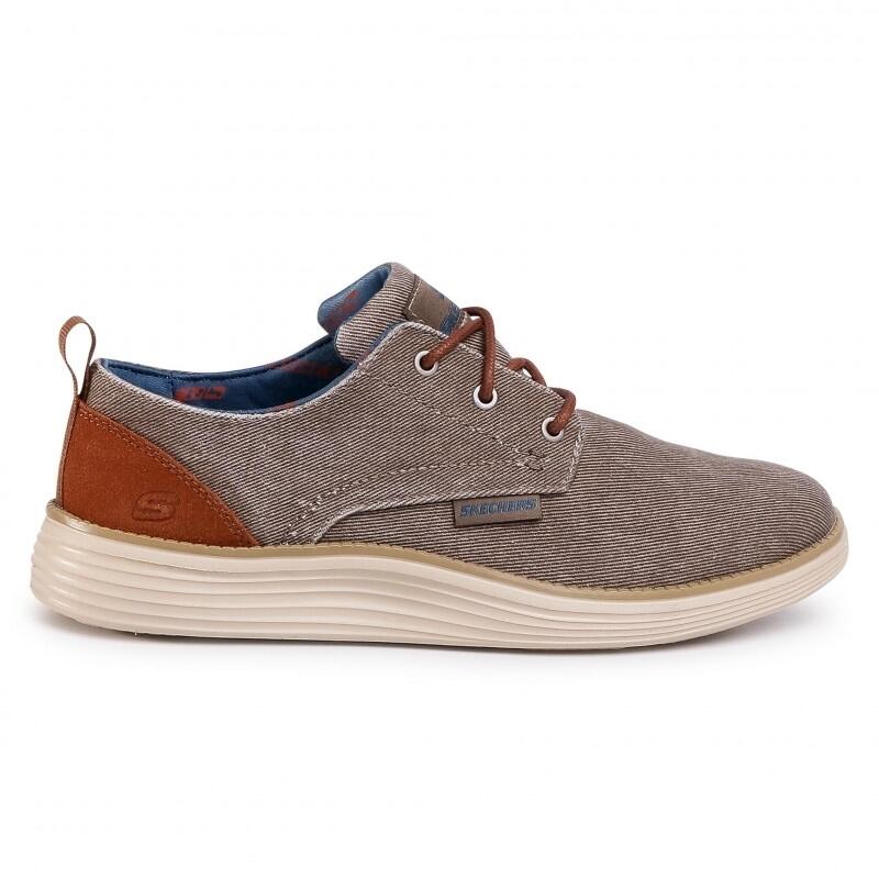 Baskets Skechers Pexton, Beige, Hommes 2/5