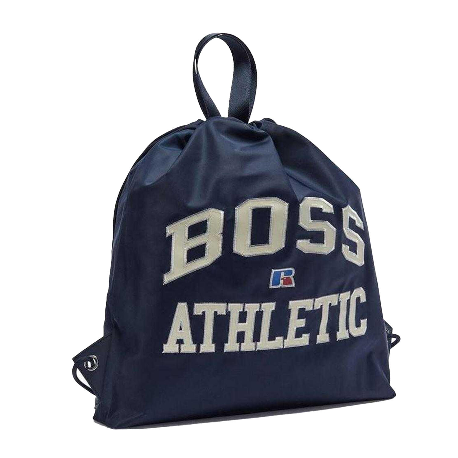 Boss Leather Trim Athletic Drawstring Bag