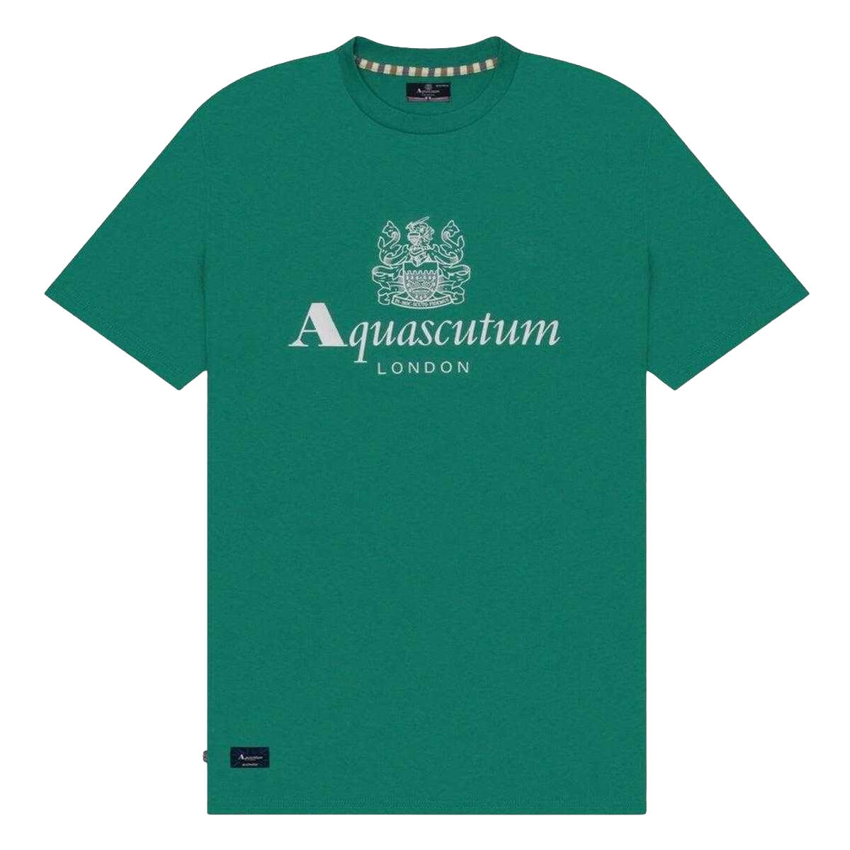 Aquascutum Mens Bordeaux Big Logo T-Shirt