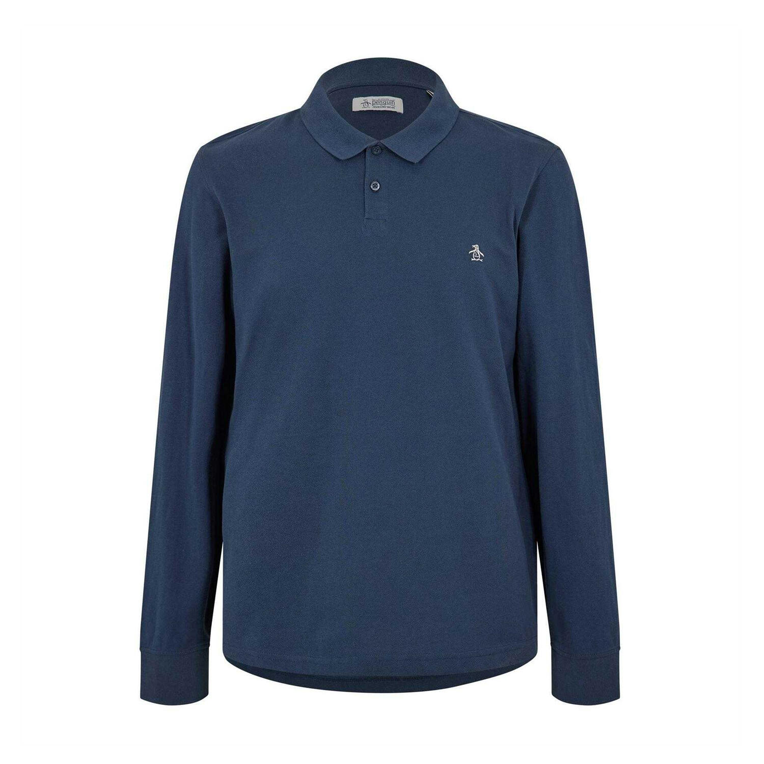 Original Penguin Mens Cotton Long-Sleeved Polo Shirt