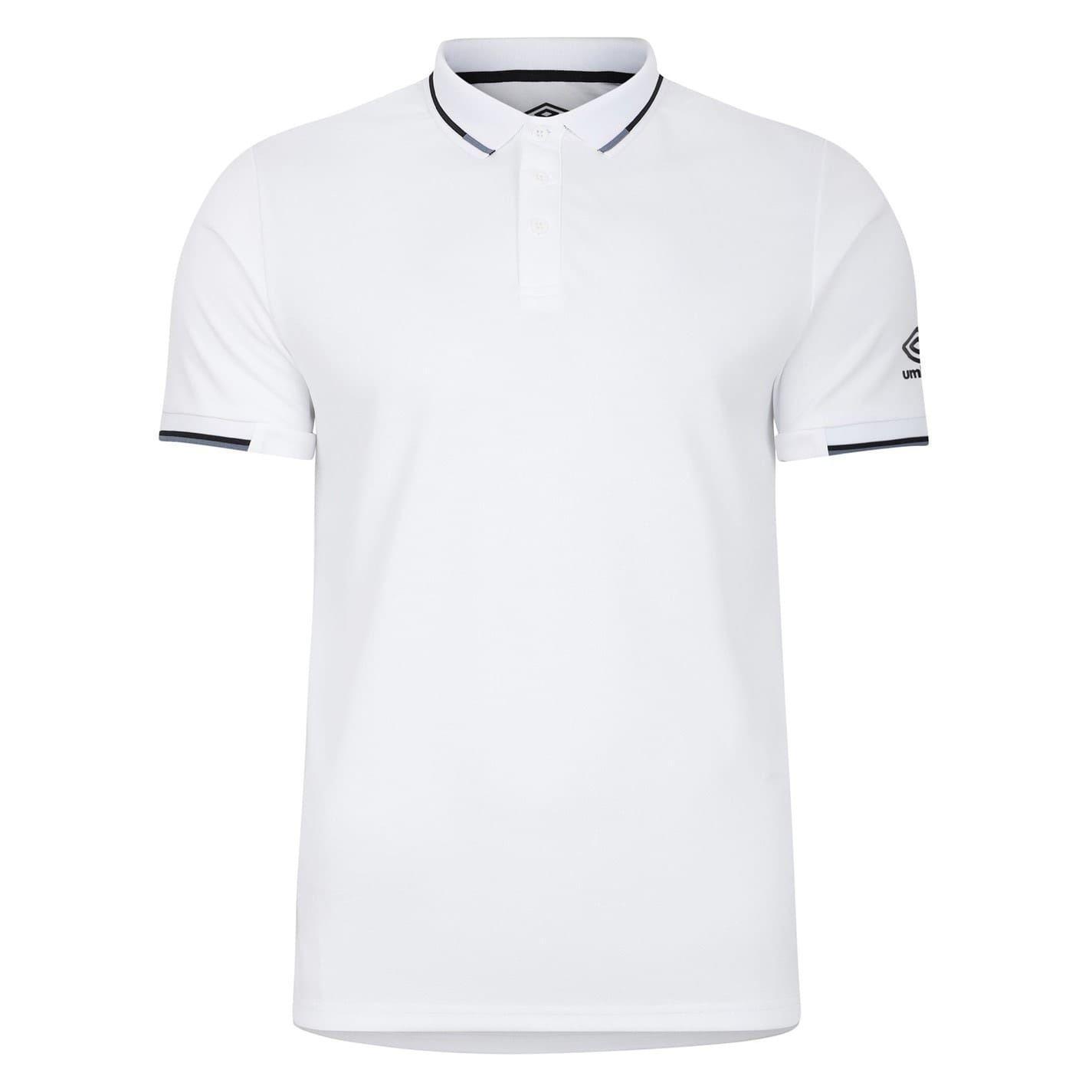 Umbro Mens Ribbed Cuff Polo Shirt