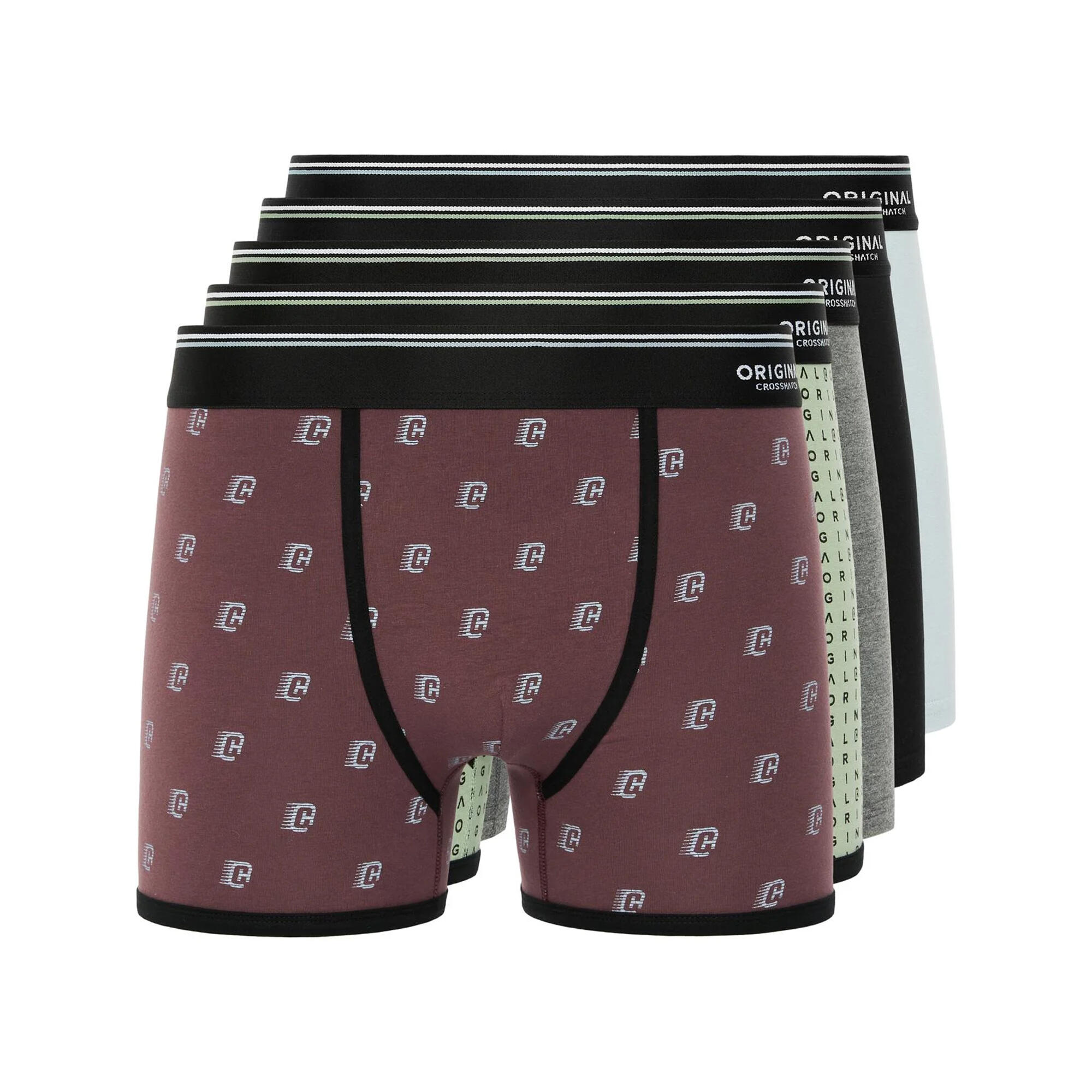 Crosshatch Mens Motifix Boxer Shorts (Pack of 5)