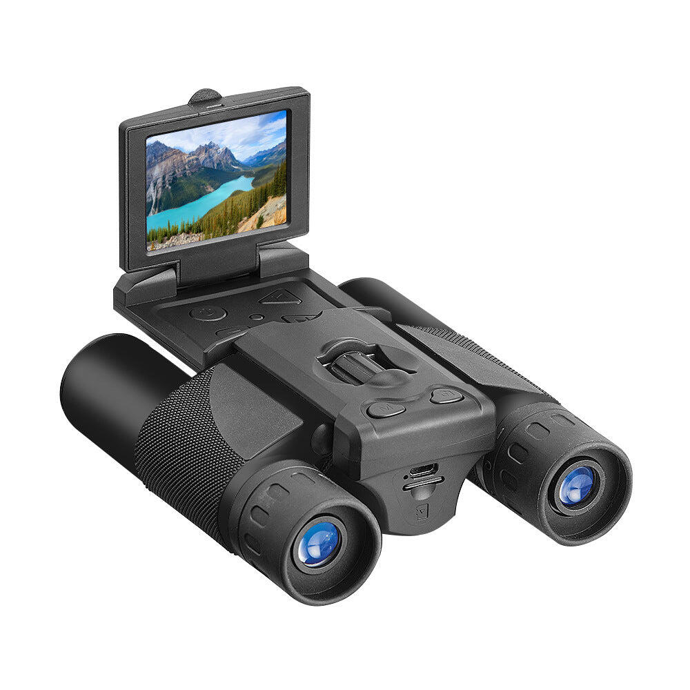 8X Zoom HD Digital Camera Binoculars for Outdoors - Black