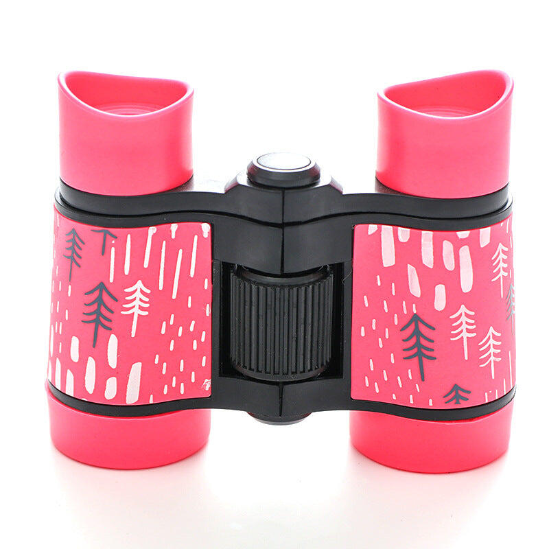 3 PCS Rubber Grip Kids Binoculars - Pink