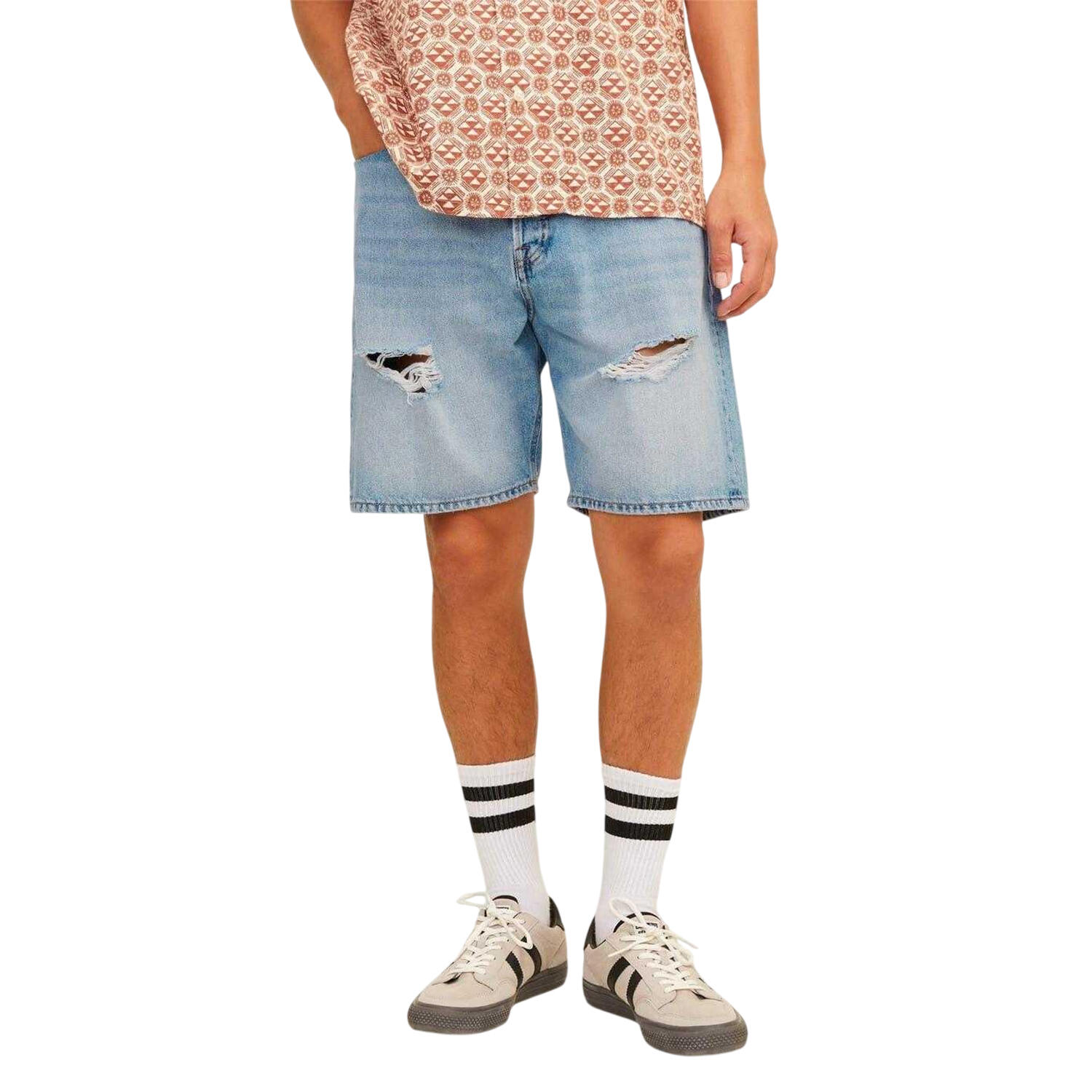 Jack And Jones Mens Denim Relaxed Fit Casual Shorts