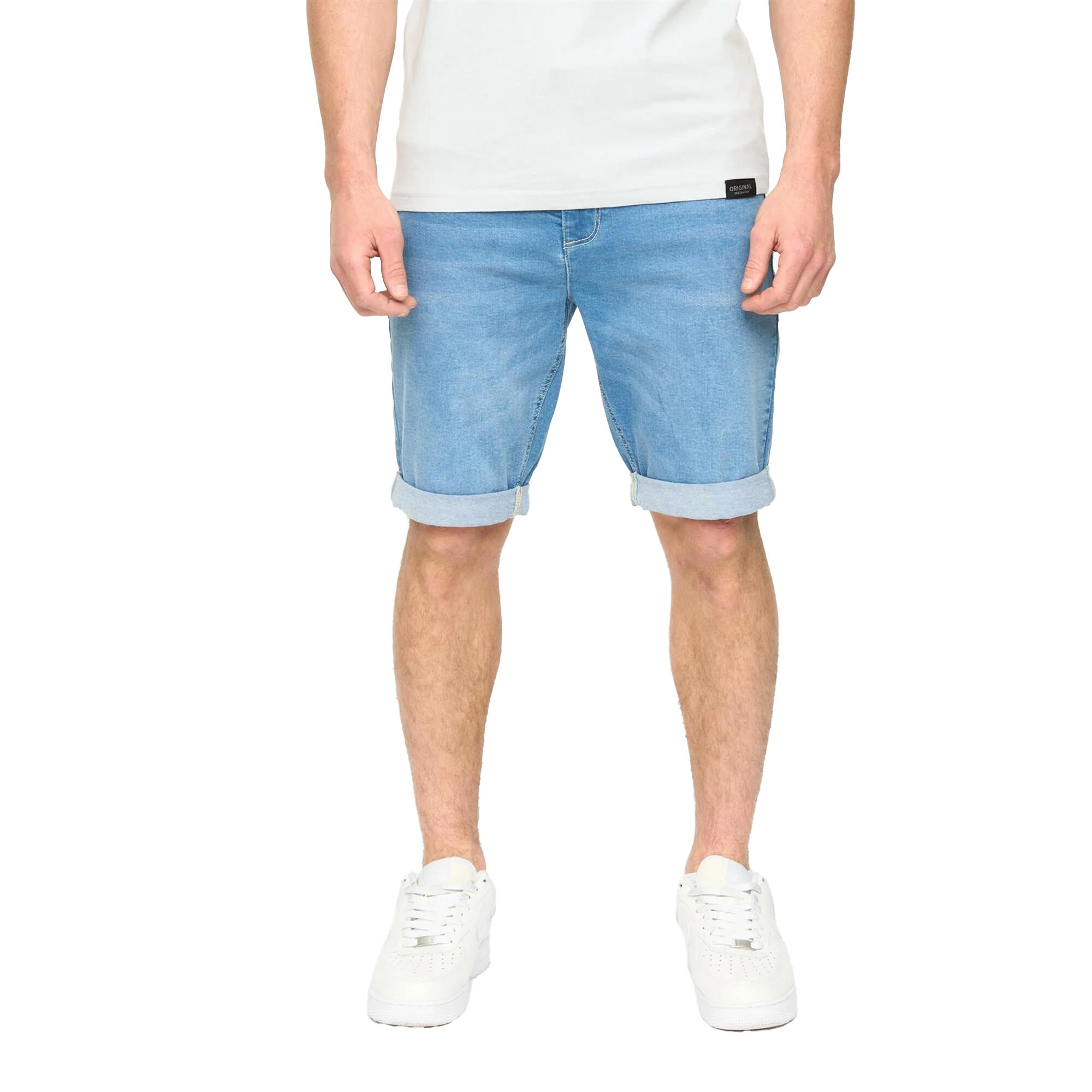 Crosshatch Mens Youlgreeve Denim Belted Shorts