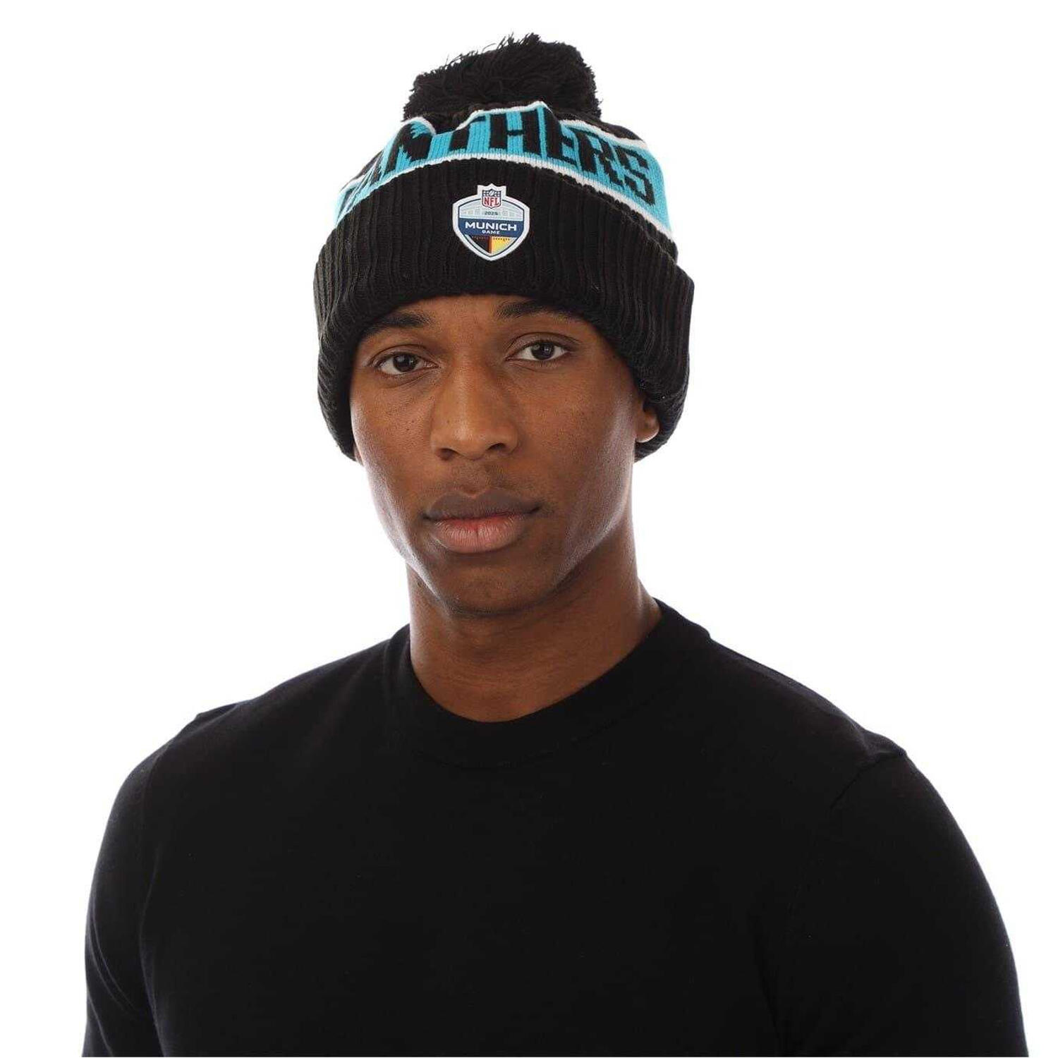 New Era Unisex Adult Panthers Rib Knit American Football Bobble Hat