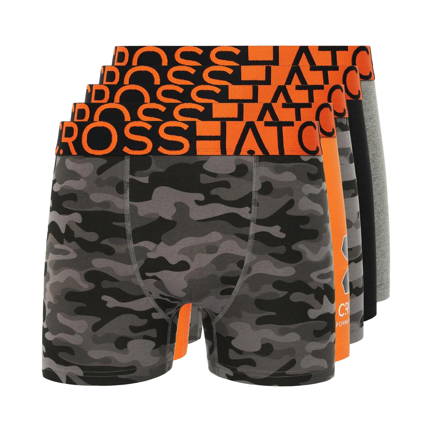 Crosshatch Mens Endocamo Regular Boxer Shorts (Pack of 5)
