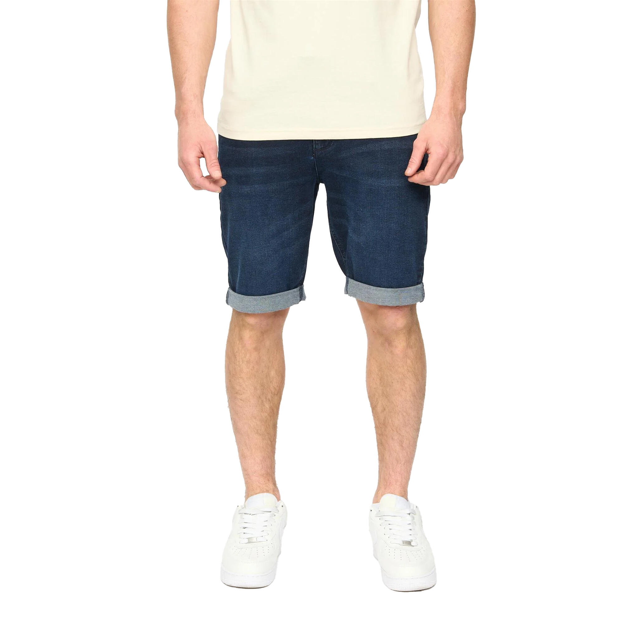 Crosshatch Mens Youlgreeve Denim Belted Shorts