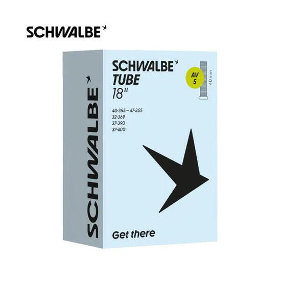 Chambre à air Schwalbe AV5 18 pouces 32/47-355/400 Valve Schrader 40 mm