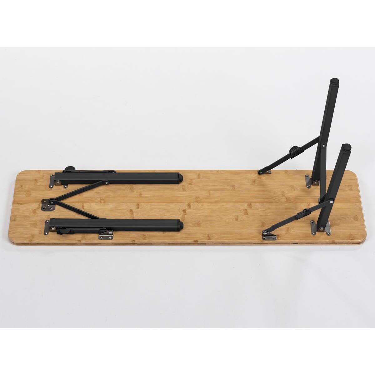 Lot de 2 bancs Tobro - banc de camping pique-nique en bambou - 100 x 27 x 39 cm 5/7