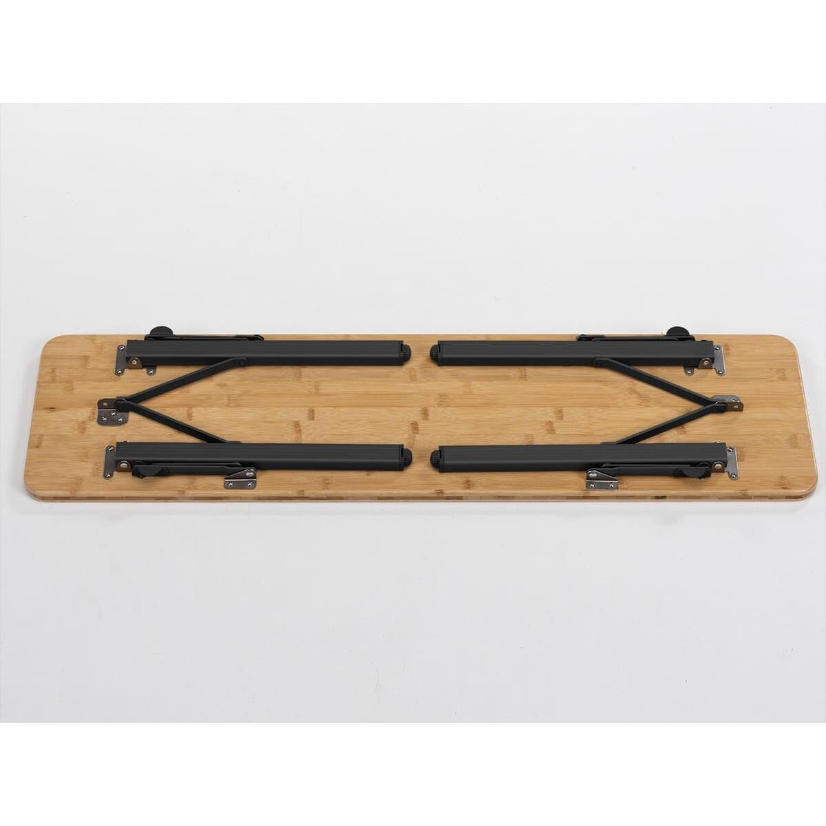 Lot de 2 bancs Tobro - banc de camping pique-nique en bambou - 100 x 27 x 39 cm 4/7
