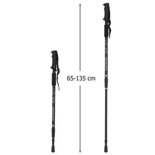 Trekkingstöcke - Nordic Walking - faltbar - verstellbar 65-135 cm - schwarz 5/6