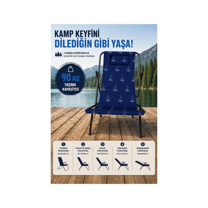 Katlanabilir Kamp Plaj Sandalyesi Şezlong