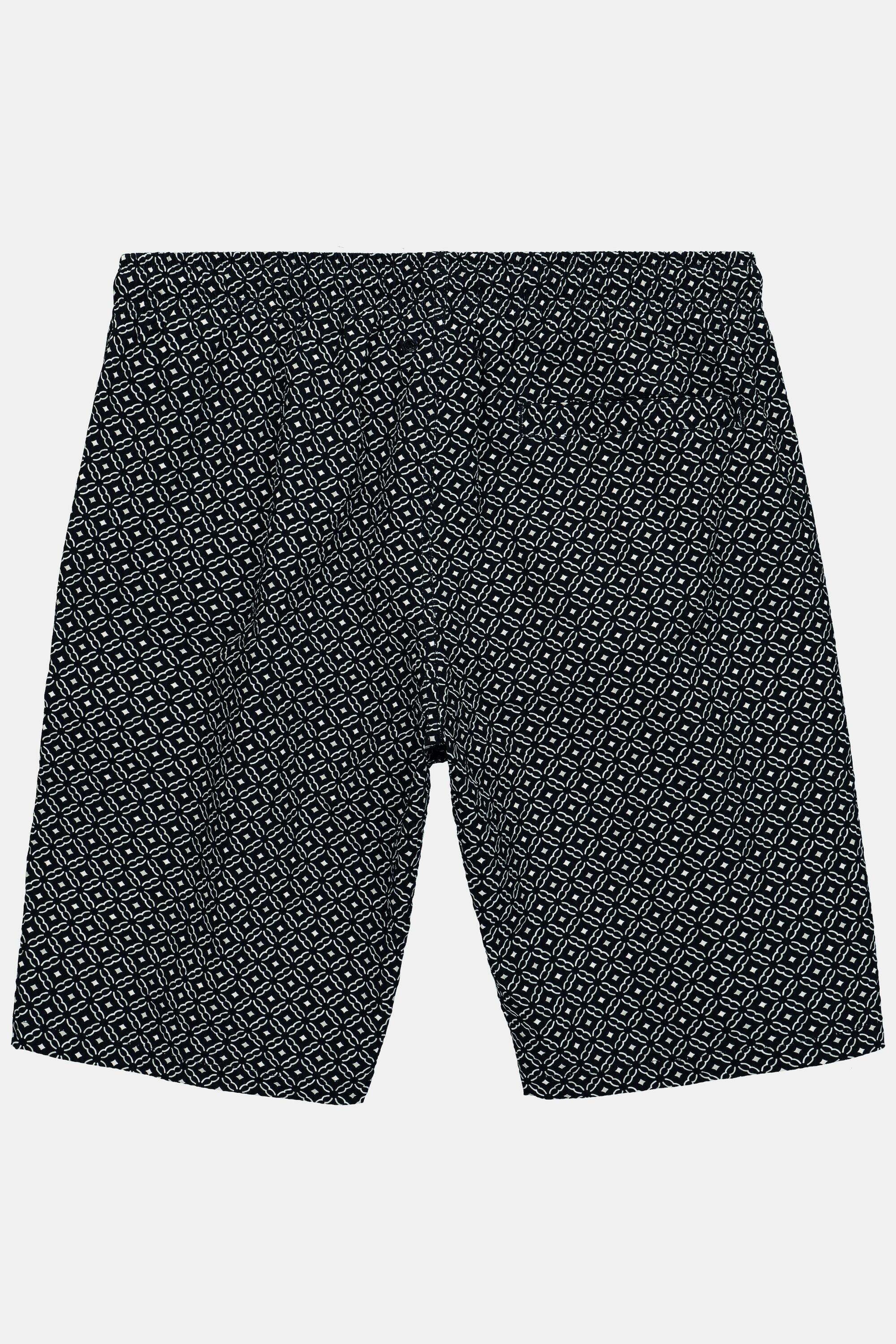 Herren Badeshorts Beachwear Seersucker-Struktur Alloverprint Elastikbund 5/5