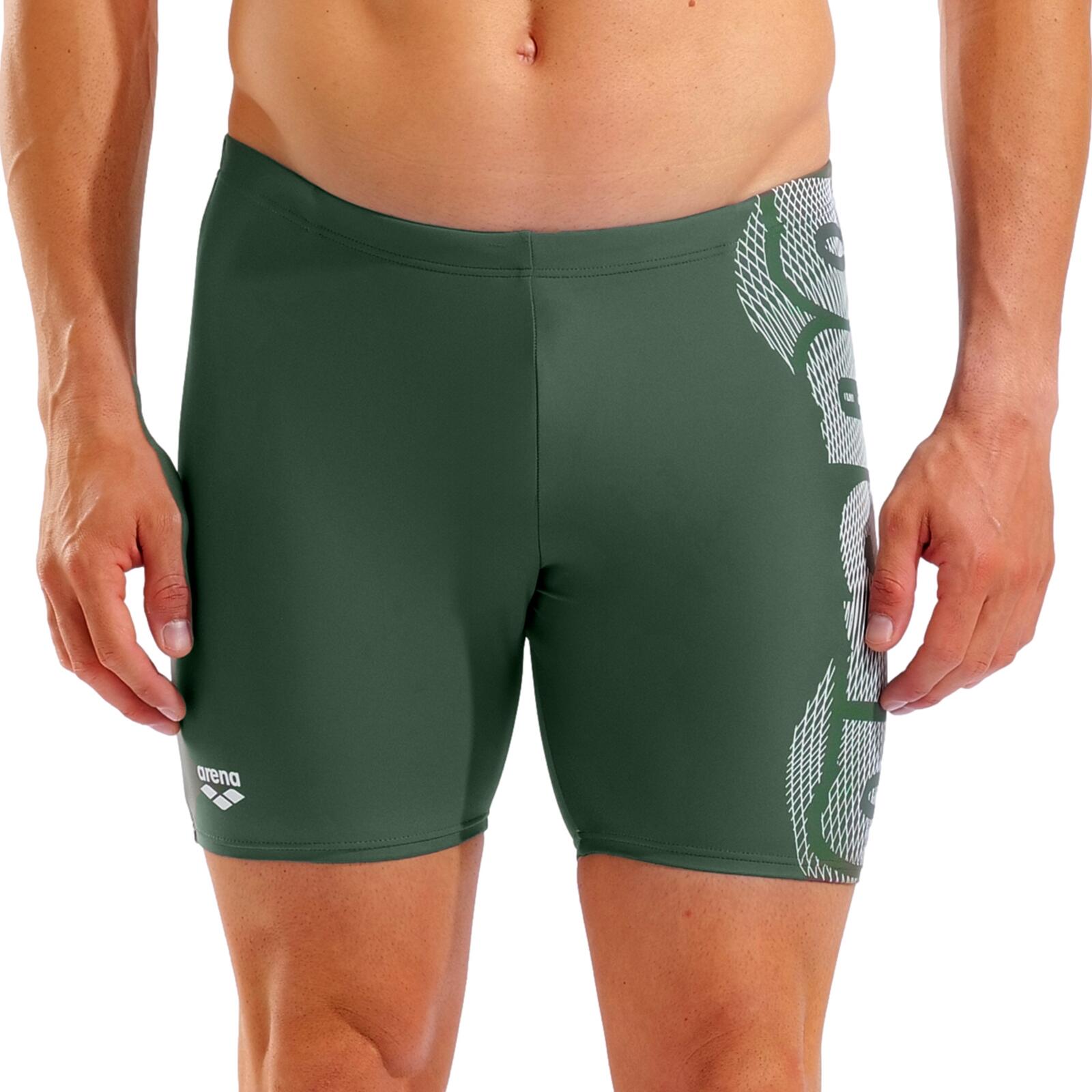 Badehose schnelltrocknend chlorbeständig Herren - Swim Mid Jammer Graphic 3/6