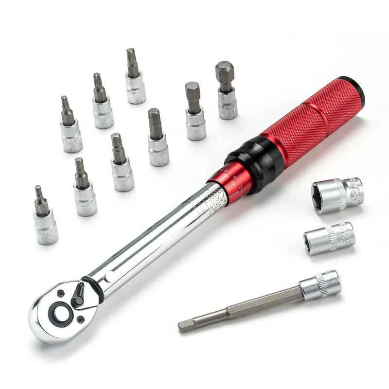 Klucz rowerowy dynamometryczny 1/4" 2–24 nm Rockbros przedłużka 4/7