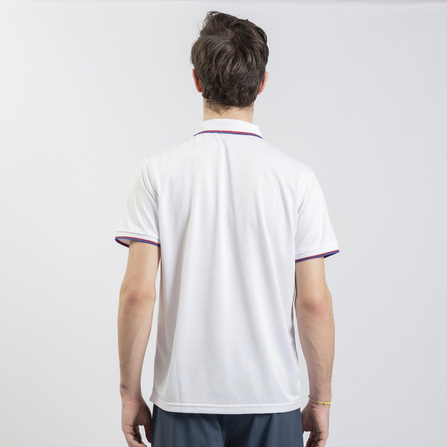 AZZA FENCING Polo de Performance — Piqué Respirável, Manga Curta, Branco 2/6