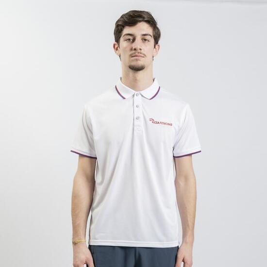 Unisex Fecht Performance-Polo Weiß