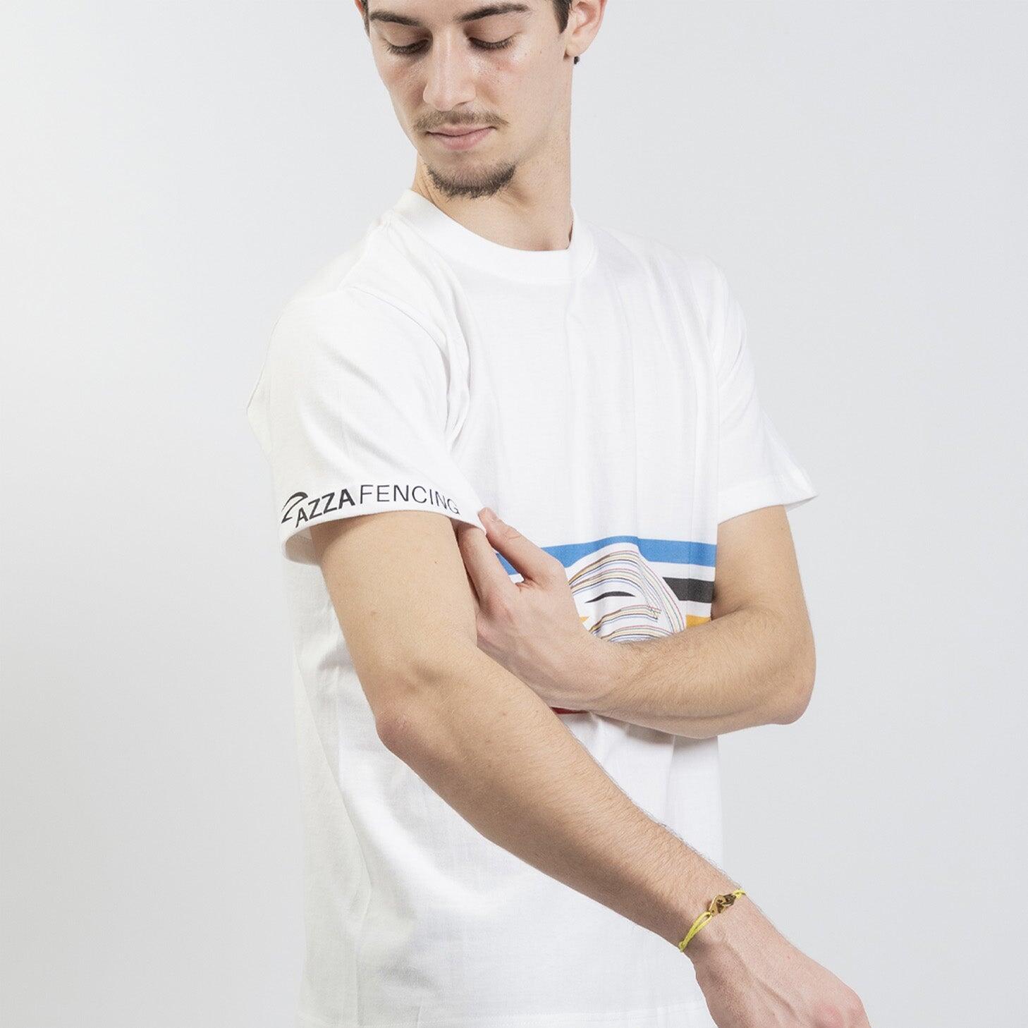 T-shirt en coton à motif olympique AZZA FENCING – Blanc 4/6