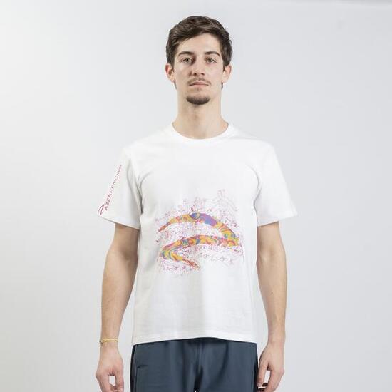 AZZA FENCING Elektro-Muster Baumwoll-T-Shirt mit schwerem Stoff
