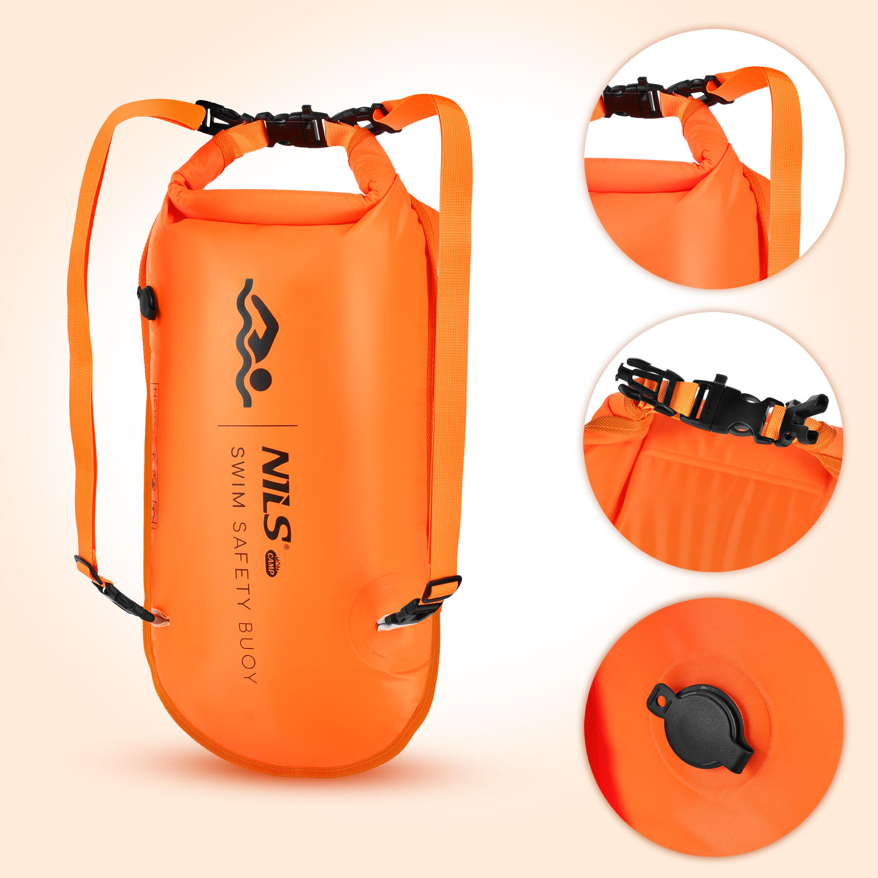 Bouée de sécurité gonflable 3 en 1 pour la natation, 28 L, NILS CAMP NC1772 2/7
