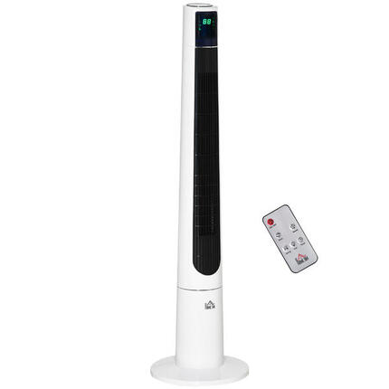 Ventilador de Torre HOMCOM 32x32x118.2 cm Blanco