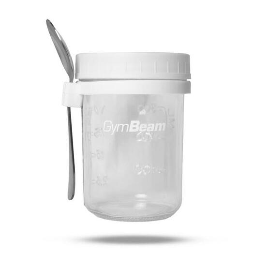 Tazza da colazione in vetro 350 ml bianca