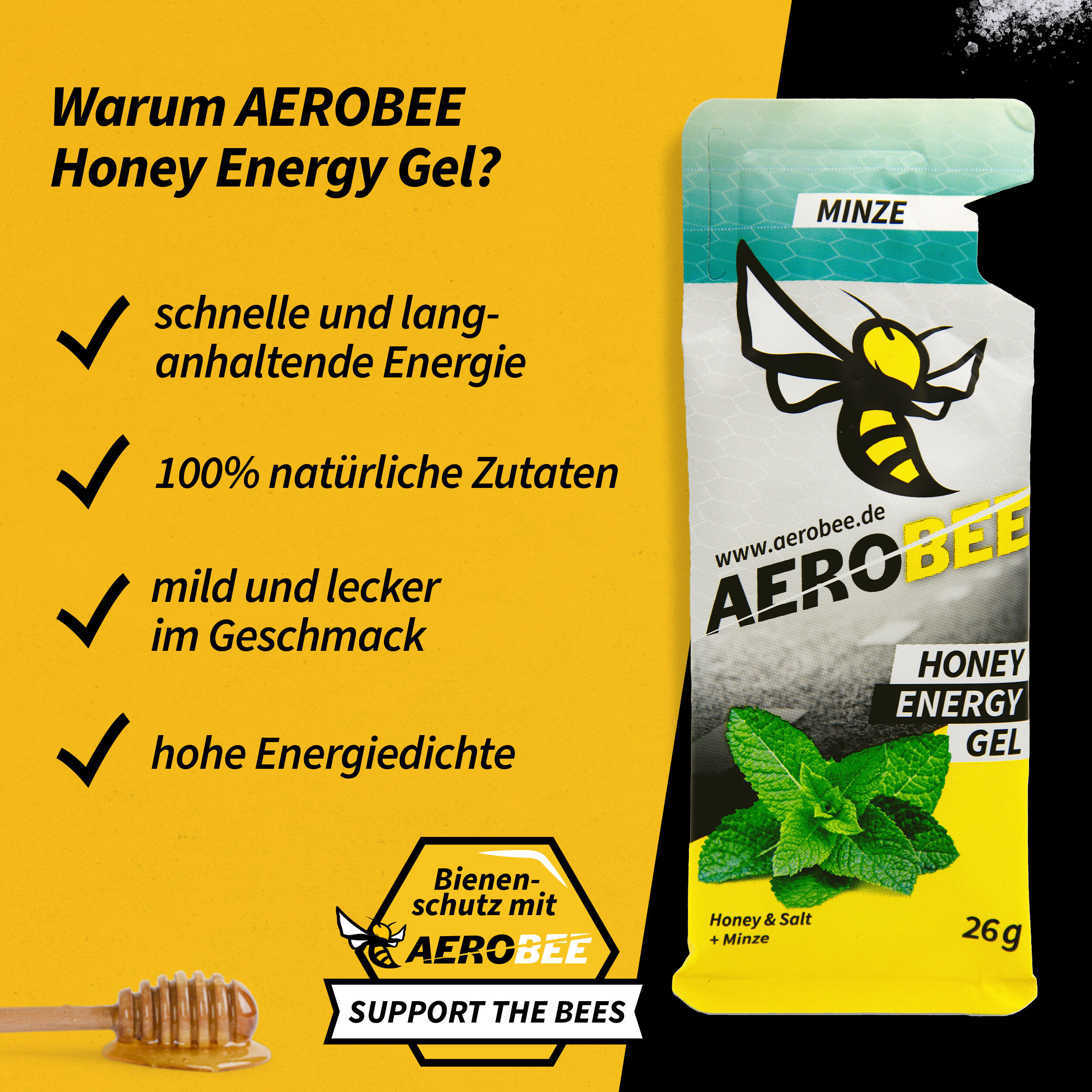 10er Pack AEROBEE Minze Energy Gel 3/7