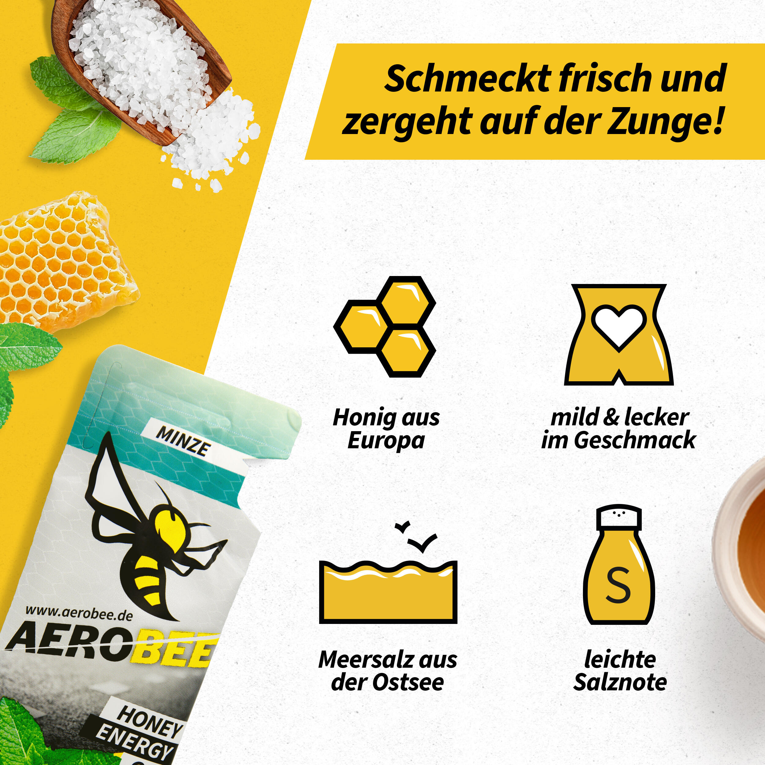 10er Pack AEROBEE Minze Energy Gel 2/7