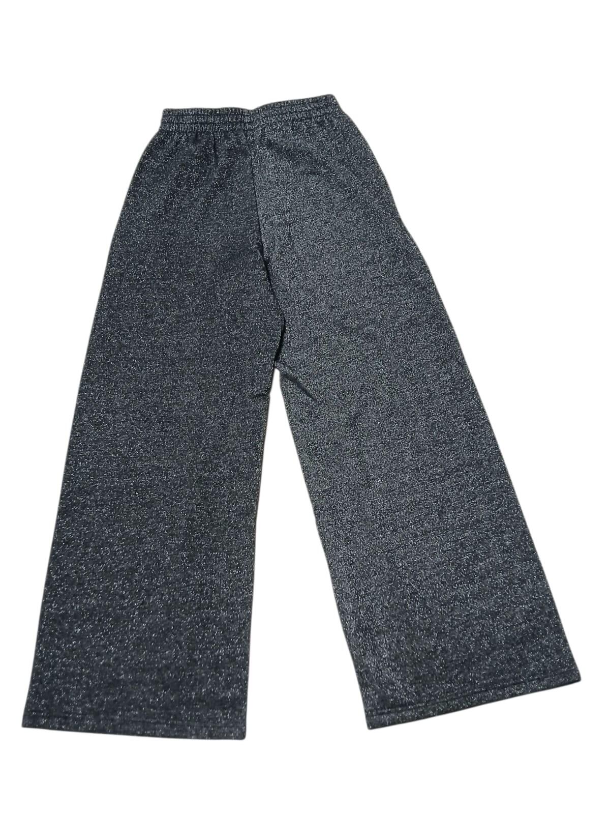 Pantalone donna adidas all szn holiday glitter fleece loose - grigio 2/6