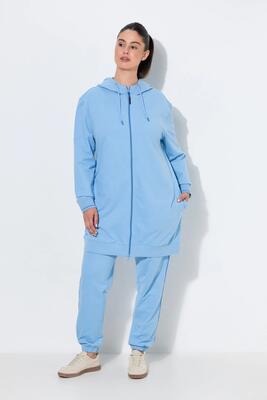 Dames sweatvest sierpaspel oversized capuchon 2-wegrits