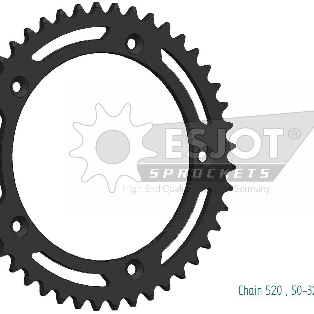ESJOT Chain wheel 520 47z, Steel, Black.