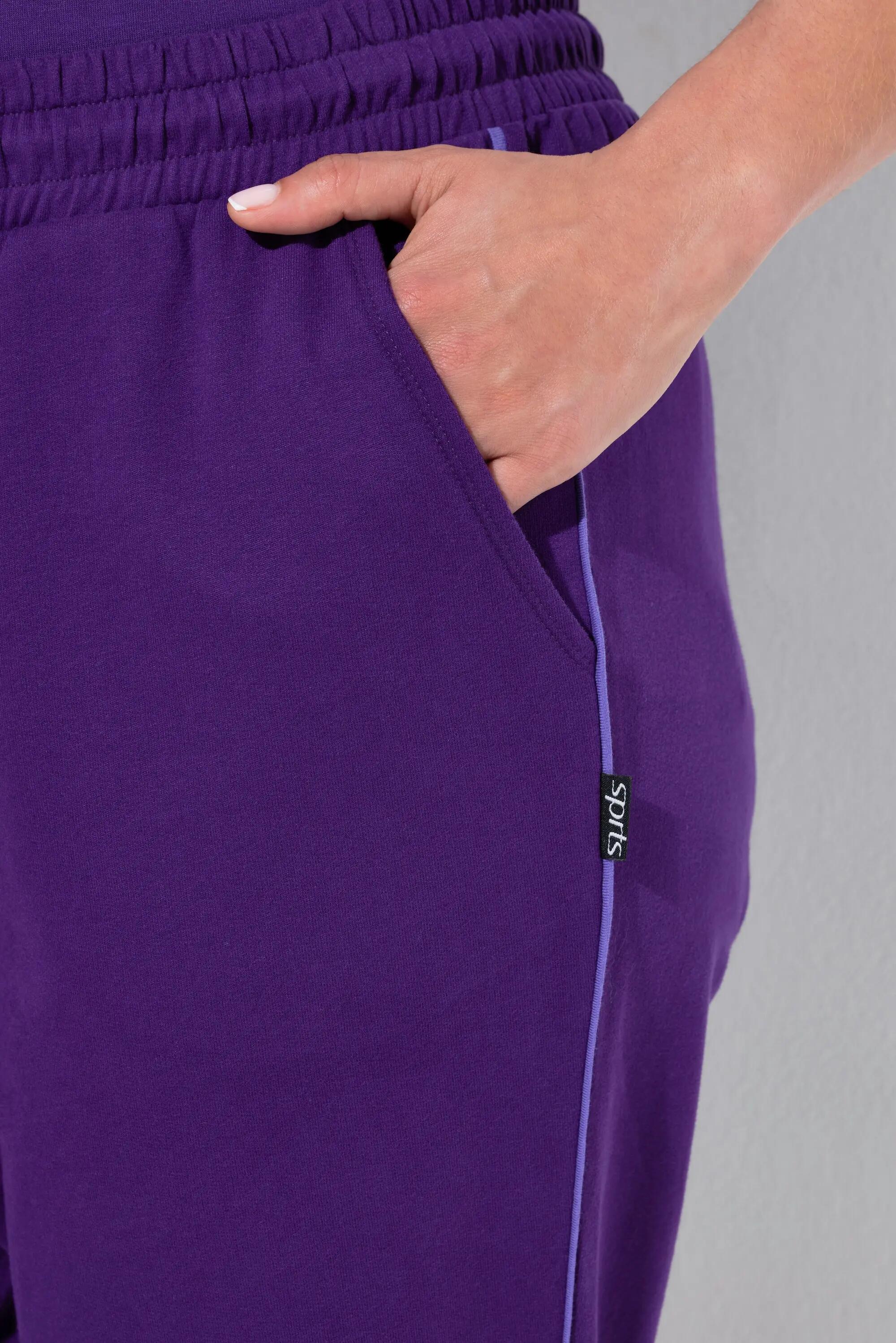 Dames Joggingbroek paspel opzij elastische tailleband elastische zoom 3/7