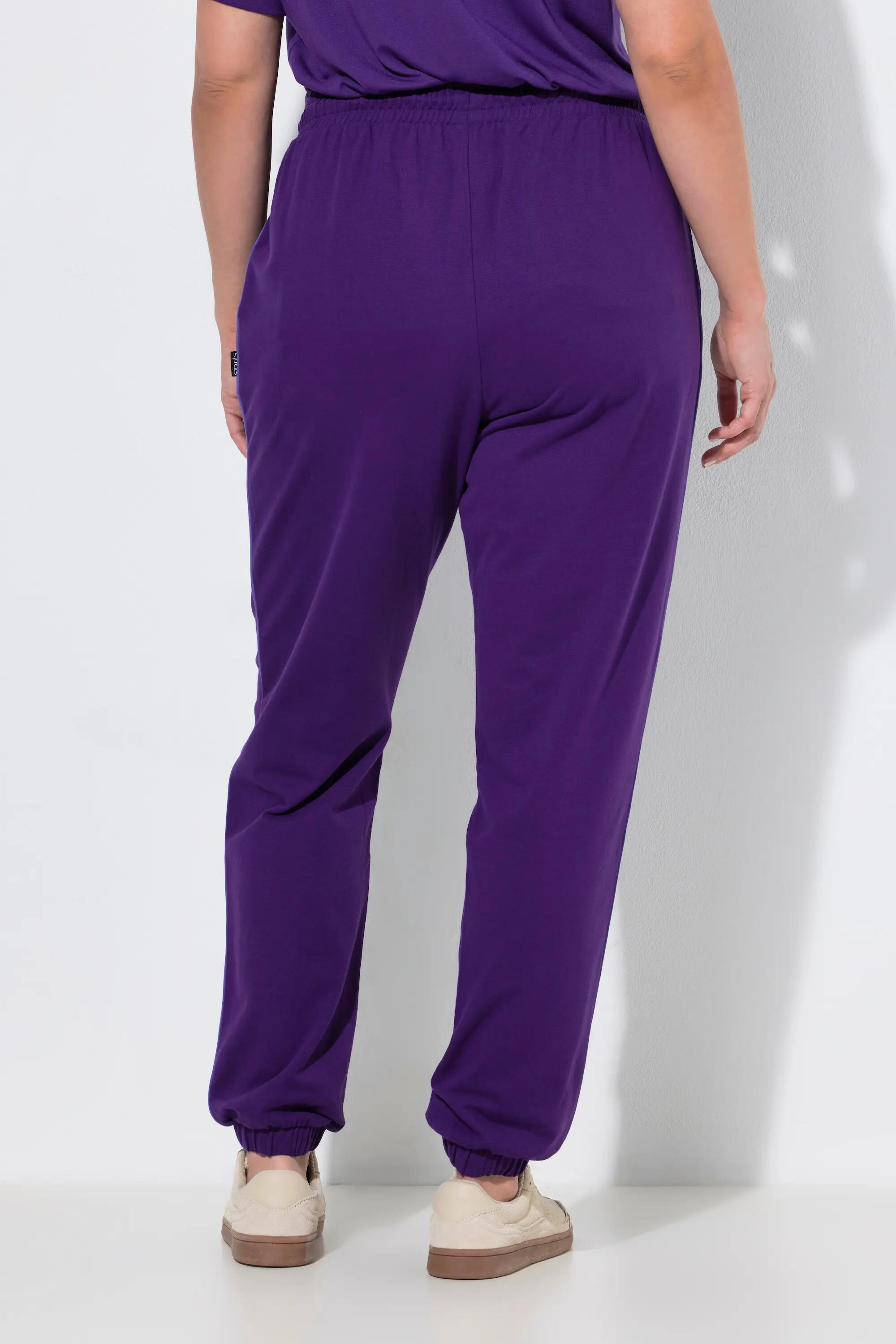 Dames Joggingbroek paspel opzij elastische tailleband elastische zoom 2/7