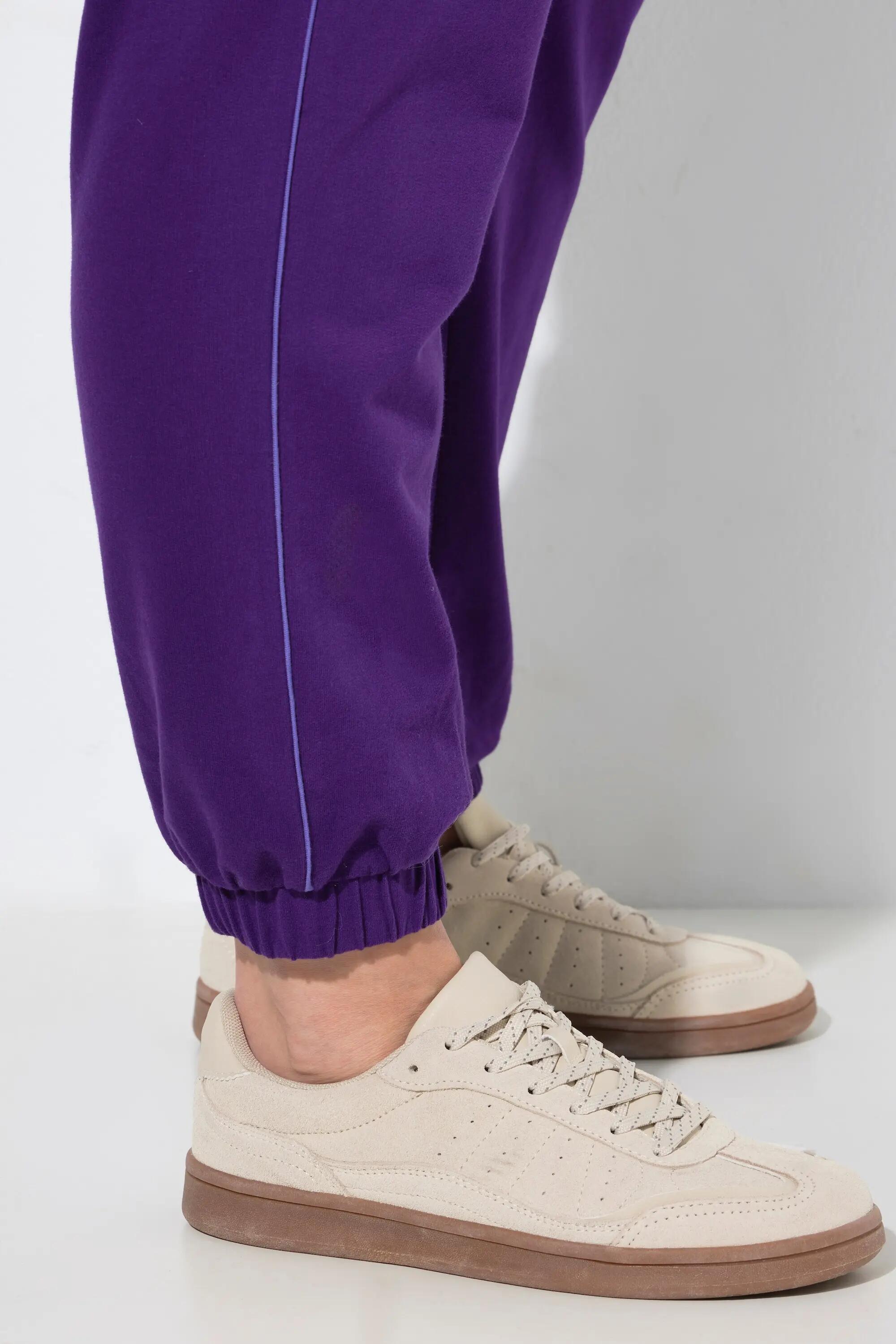 Dames Joggingbroek paspel opzij elastische tailleband elastische zoom 4/7