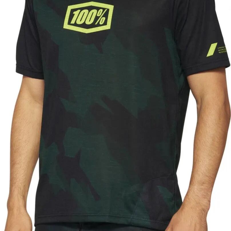 100% Airmatic Short Sleeve Jersey Black / Camo