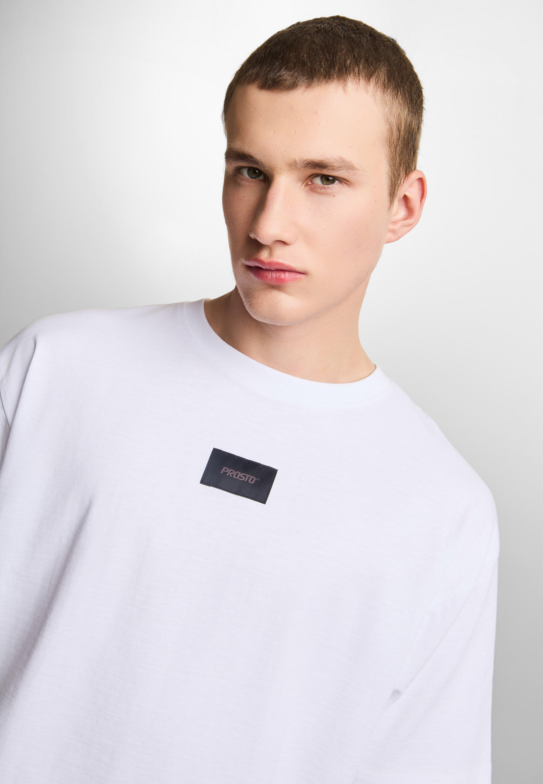 Koszulka sportowa męska Prosto Jacquard Label z krótkim rękawem 2/7