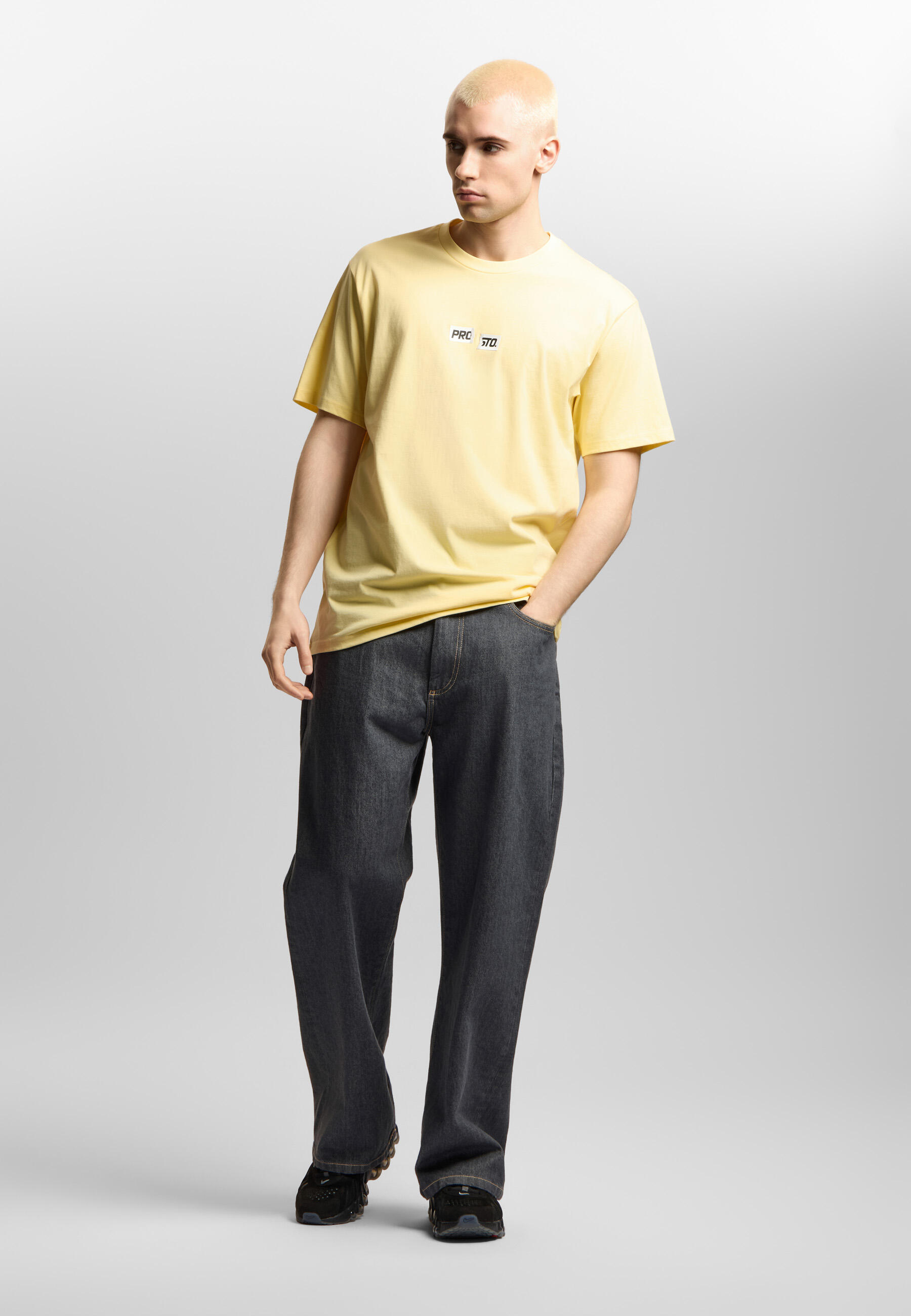 Koszulka sportowa męska Prosto Crack Box Logo z krótkim rękawem
