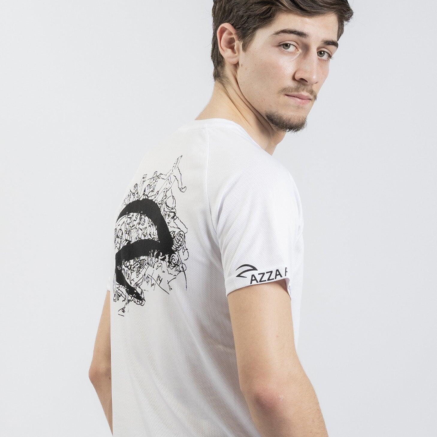 AZZA FENCING Camiseta Leve e Elástica - Estampa Preta 3/7