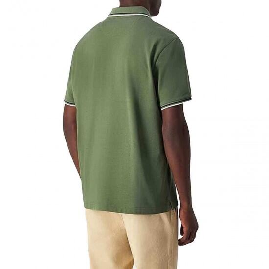 Polo da uomo CHAMPION, in cotone, sportiva, verde 2/4