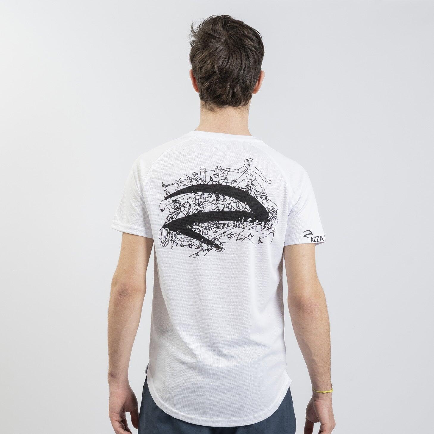 AZZA FENCING Camiseta Leve e Elástica - Estampa Preta 2/7