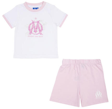 Ensemble T-shirt + short bébé fille OM - officiel - OLYMPIQUE DE MARSEILLE