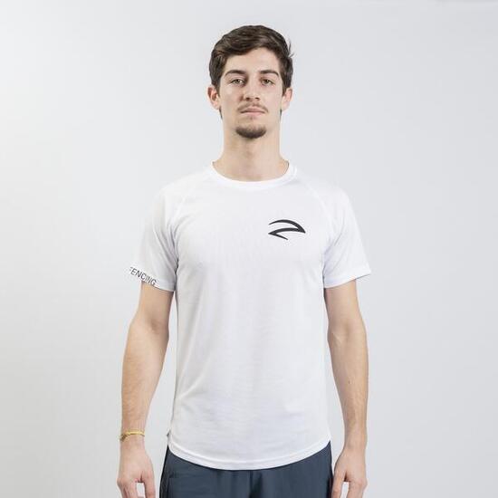 Leichtes Stretch-T-Shirt für Fechten, 95/5 Polyester-Elasthan, DTF-Druck