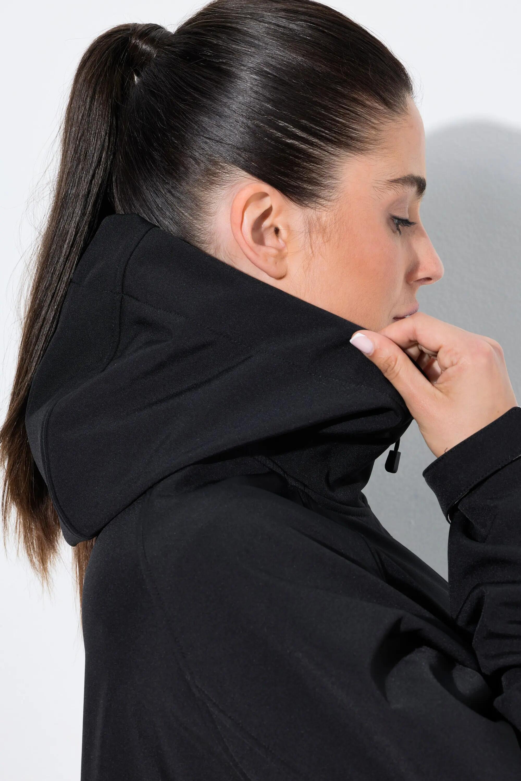 Femme Veste Softshell à capuche poches zippées fermetures à scratch 3/7