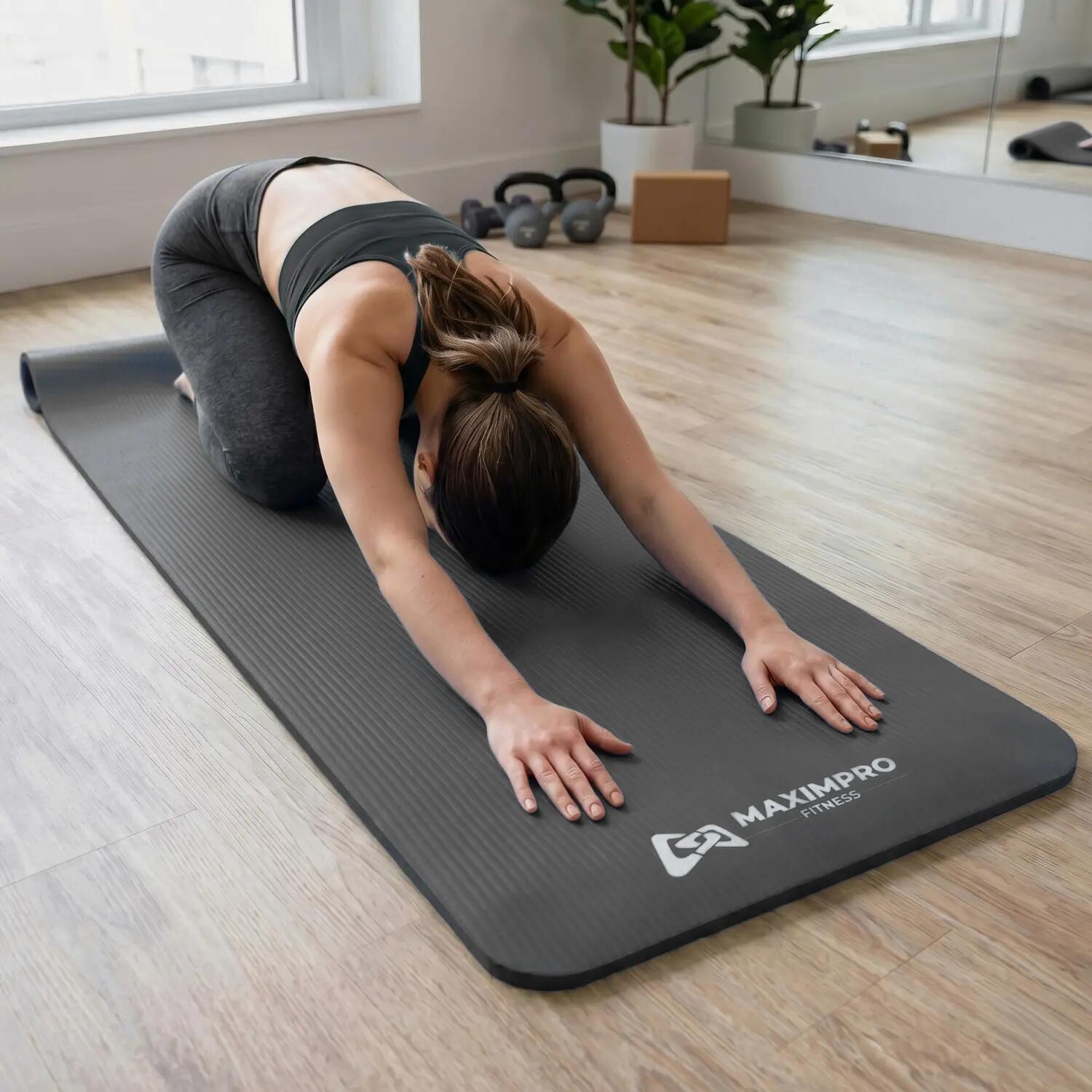 Esterilla Fitness Maximpro NBR Tree 15mm Gris 2/7