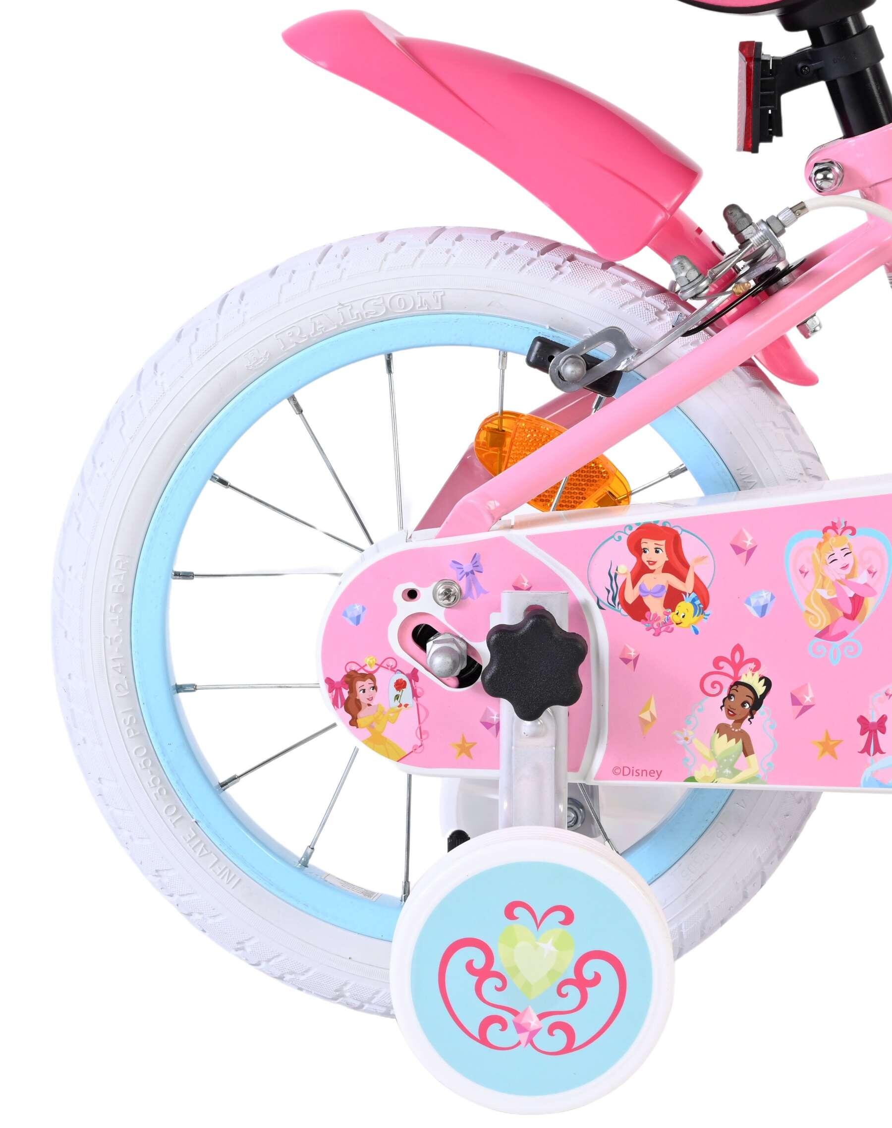 Disney Princess bicicletta per bambine 14 pollici rosa due freni a mano 2/7