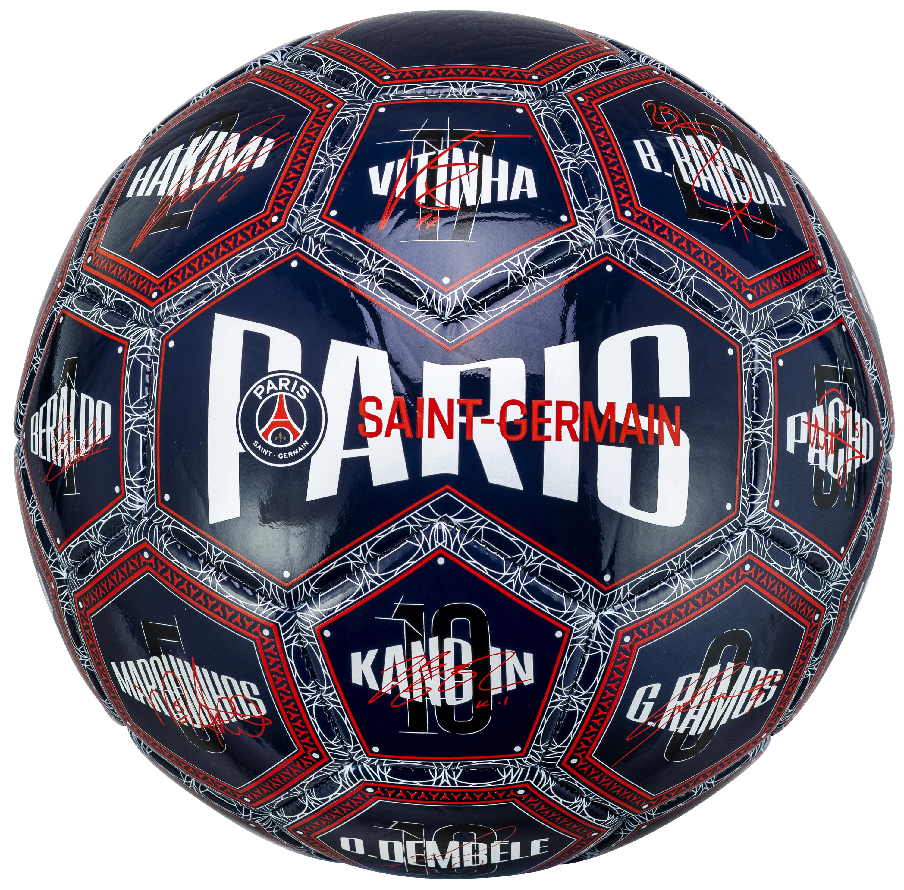 Ballon de football PSG - Signatures des Joueurs - officiel - PARIS SAINT GERMAIN 1/2
