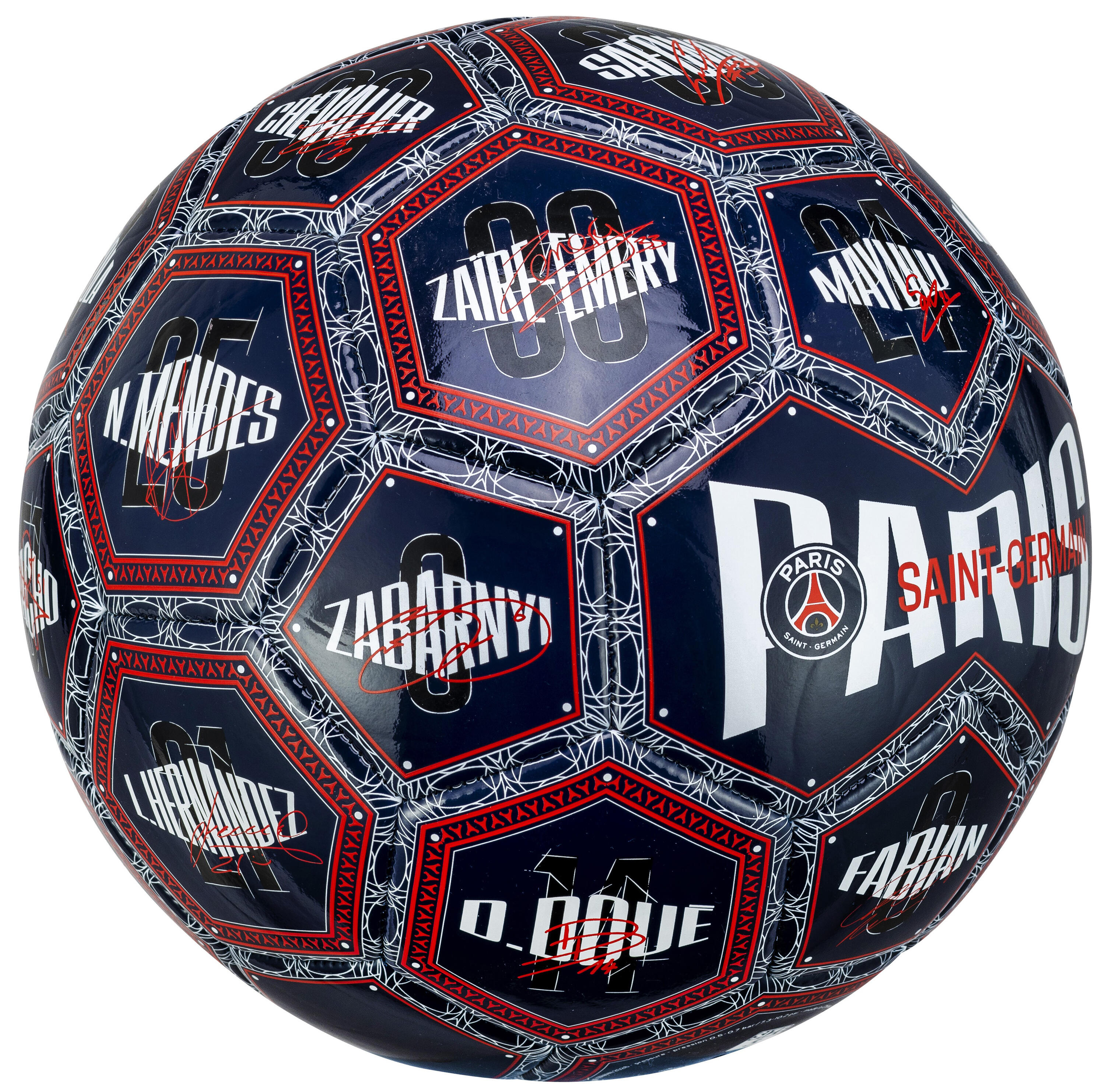 Ballon de football PSG - Signatures des Joueurs - officiel - PARIS SAINT GERMAIN 2/2