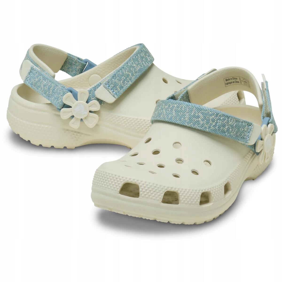 Chodaki Dla Dzieci Crocs Classichodaki Dla Dzieci Crocs Classic Dnm Flwr Adj Bac 2/6